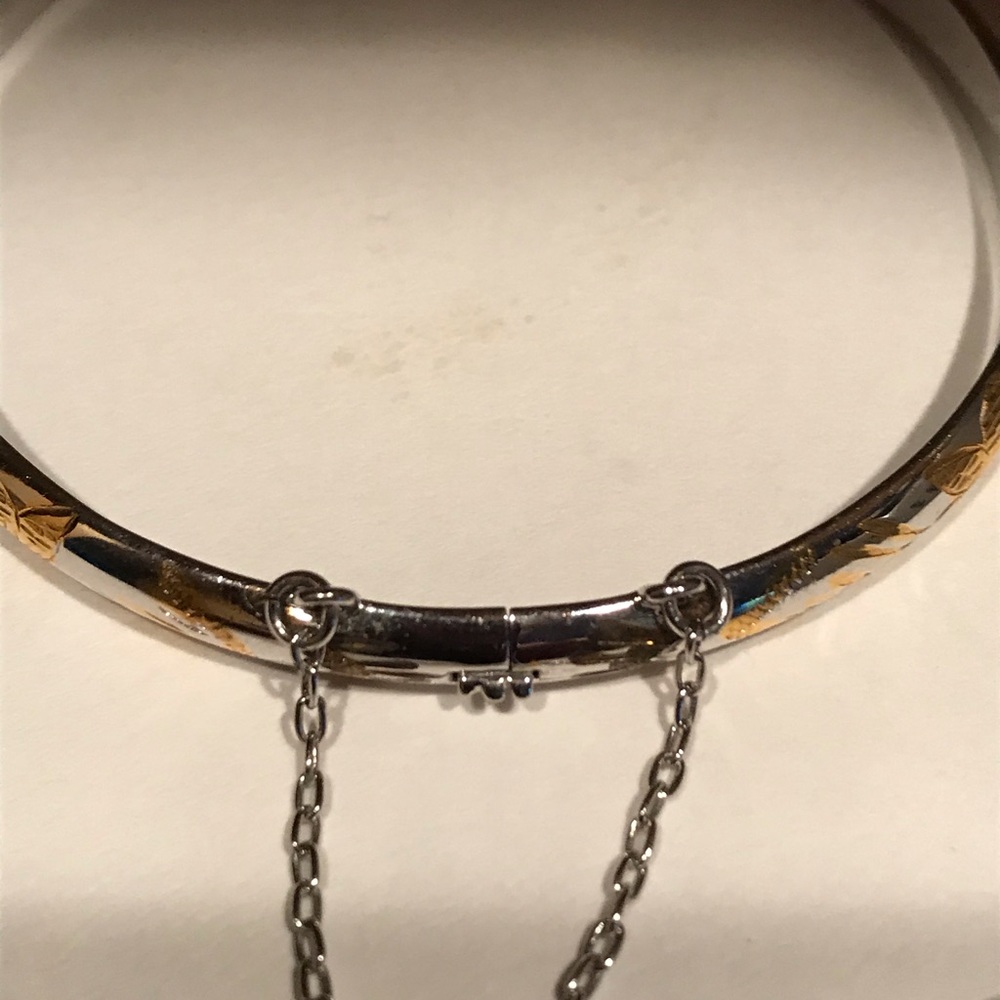 Vintage 925 etched bangle bracelet